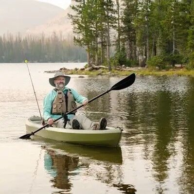 Lifetime Tioga Angler 100 Fishing Kayak with Paddle, 10-Ft