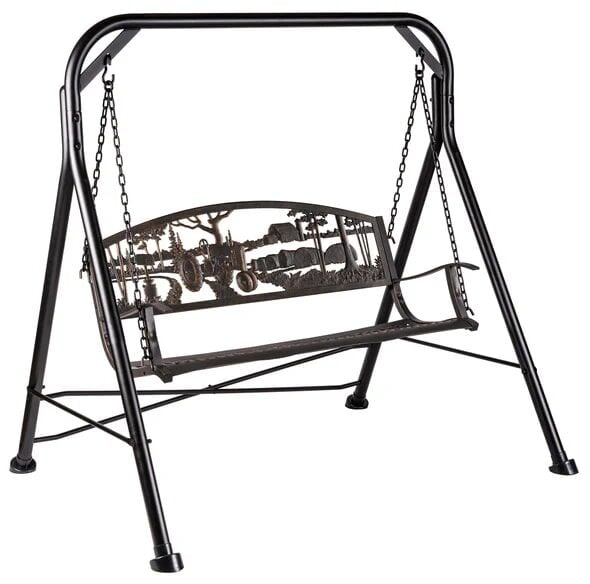 Painted Sky Designs Iron Farmstead Swing - Black