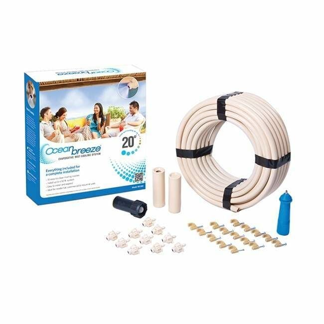 DIG Large Evaporative Mist Cooling Kit, 80 PSI, 3/8-In x 50-Ft