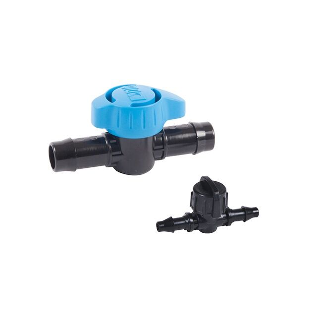 DIG Blue Shut Off Valve, 1/2-In Barb x 1/2-In Barb