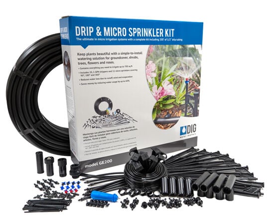 DIG Ultimate Drip Irrigation & Micro Sprinkler Kit, 30 PSI