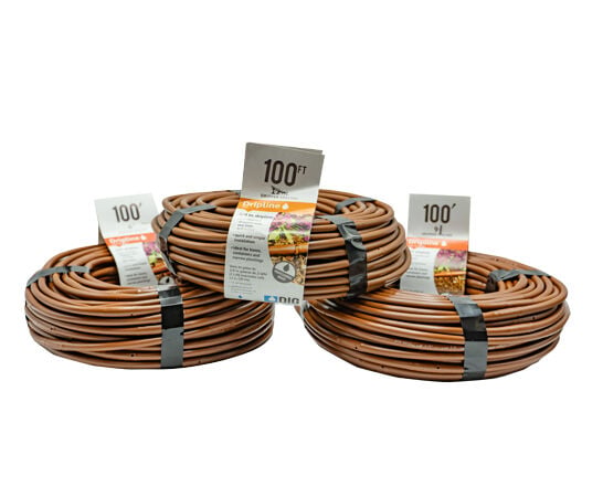 DIG Brown Microline 6-In Spaced Dripline, 25 PSI, 1/4-In x 100-Ft