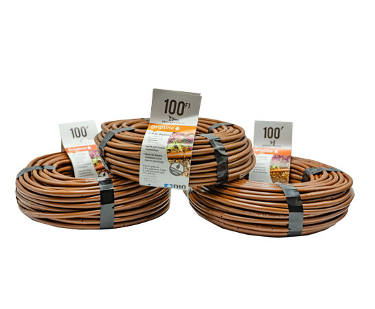 DIG Brown Microline 12-In Spaced Dripline, 25 PSI, 1/4-In x 100-Ft
