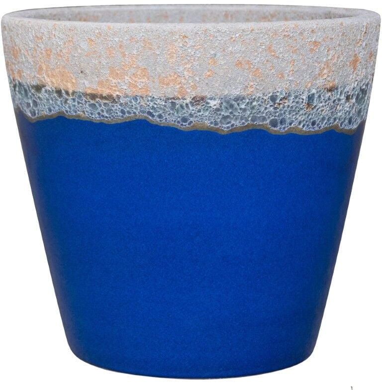 Michael Carr Designs Royal Blue Volcanic Planter, 11.8 in.