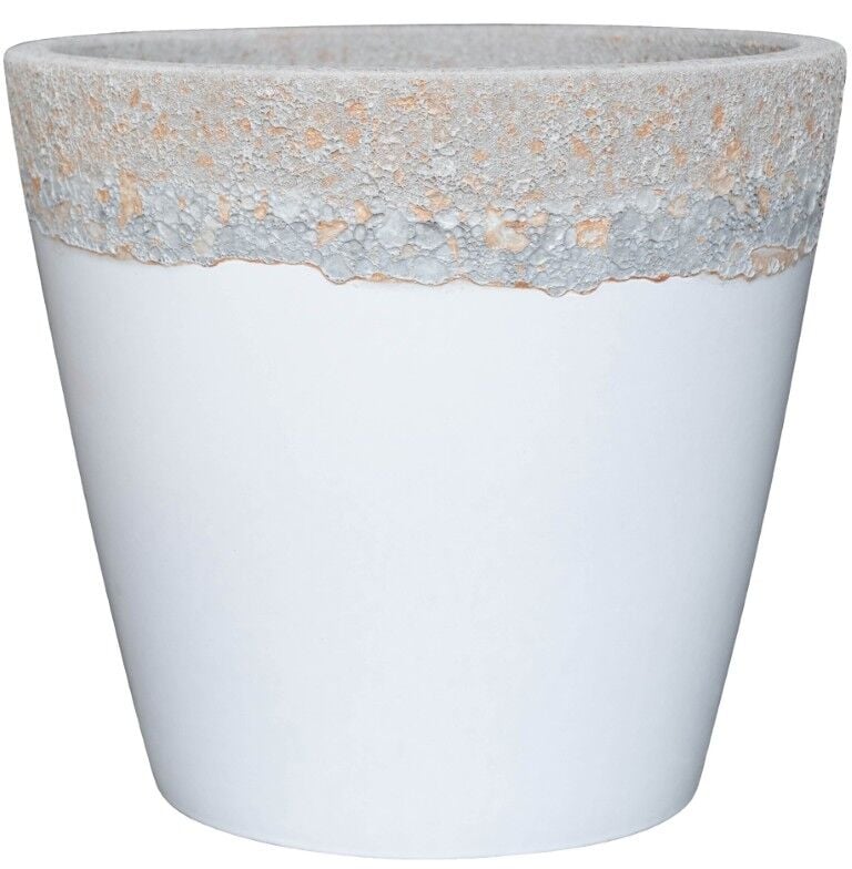 Michael Carr Designs White Volcanic Planter, 9.8 in.