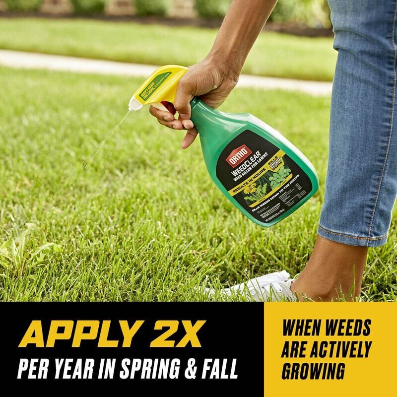 Ortho WeedClear Ready to Use Weed Killer for Lawns, 24-Oz
