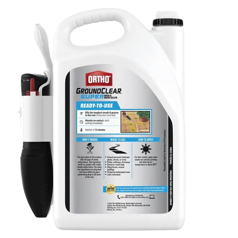 Ortho GroundClear Super Weed & Grass Killer with Comfort Wand, 1-Gal