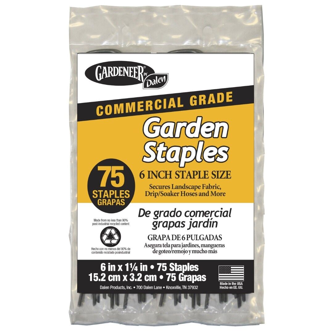 Dalen Gardeneer Eco-Friendly Steel Garden Staples, 6 in. 75-Pk