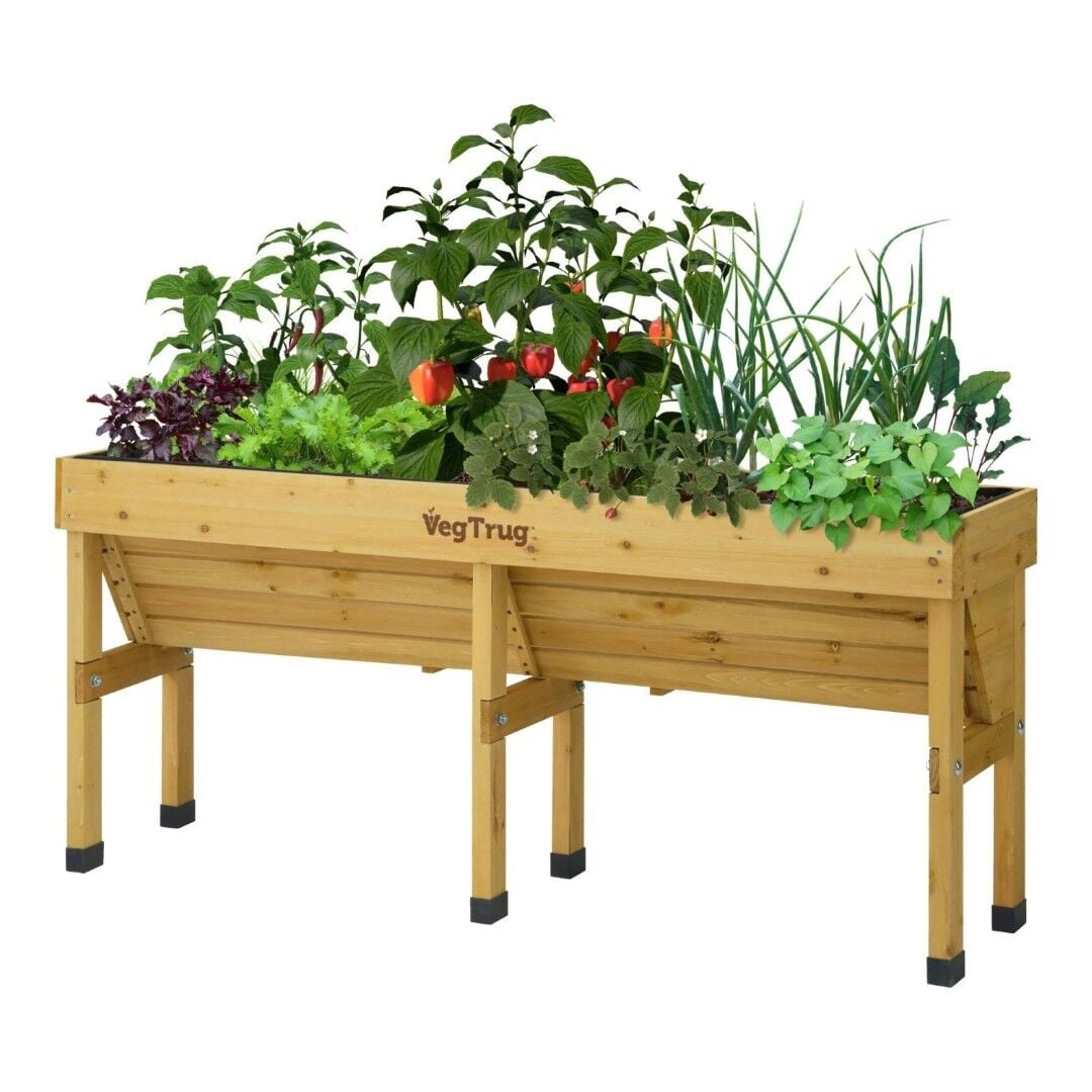 VegTrug Wall Hugger Natural Raised Garden Planter, 72 in. x 18 in.