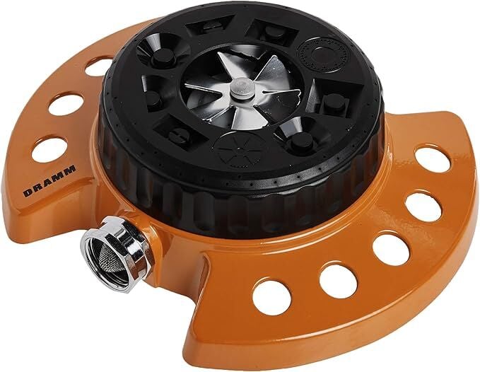 Dramm Orange ColorStorm 9-Pattern Turret Sprinkler