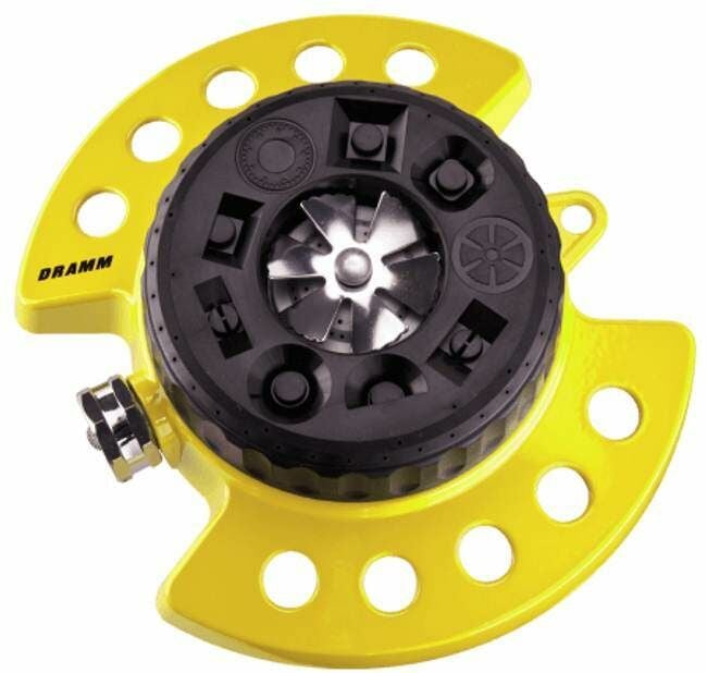 Dramm Yellow ColorStorm 9-Pattern Turret Sprinkler