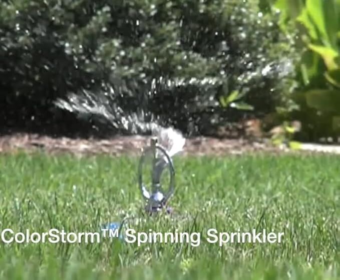 Dramm ColorStorm Blue Spinning Sprinkler