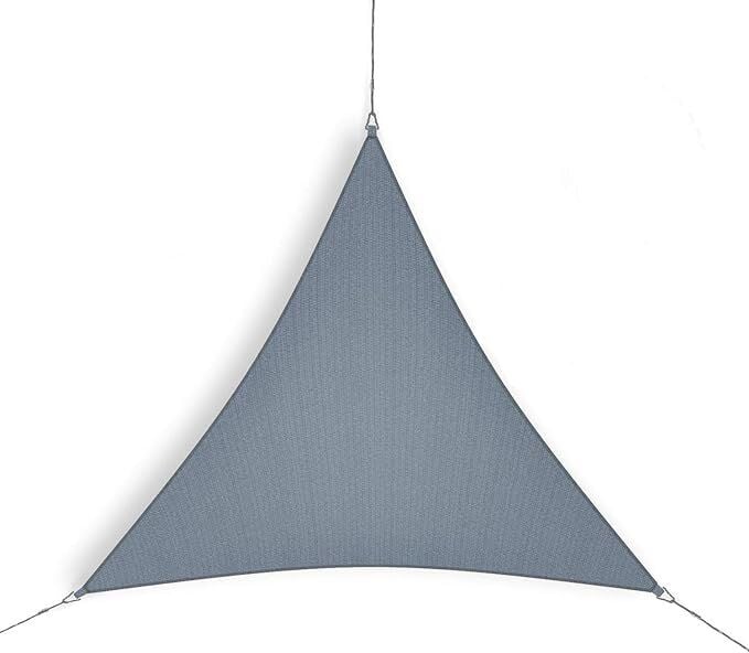 Coolaroo Ready to Hange Triangle Shade Sail 90% UV Block in Steel, 10x10x10-Ft