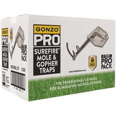 Gonzo Surefire Small Mole & Gopher Trap, 12-Pk