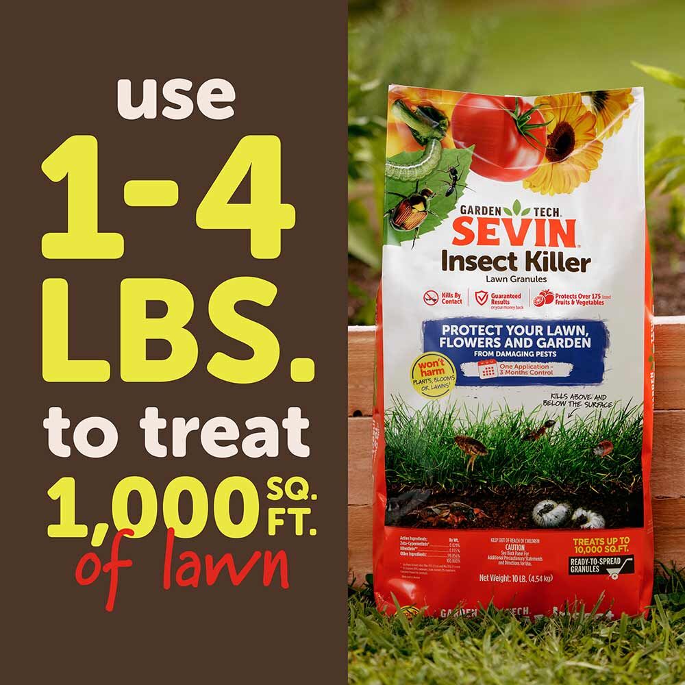 Sevin Insect Killer Lawn Granules, 10-Lb