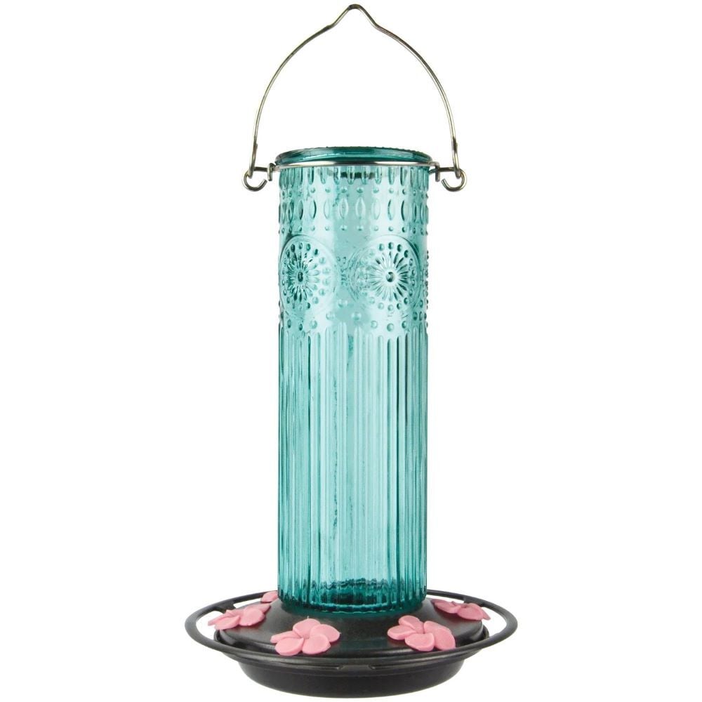 Nature's Way Antique Glass Gravity Hummingbird Feeder, 28-Oz