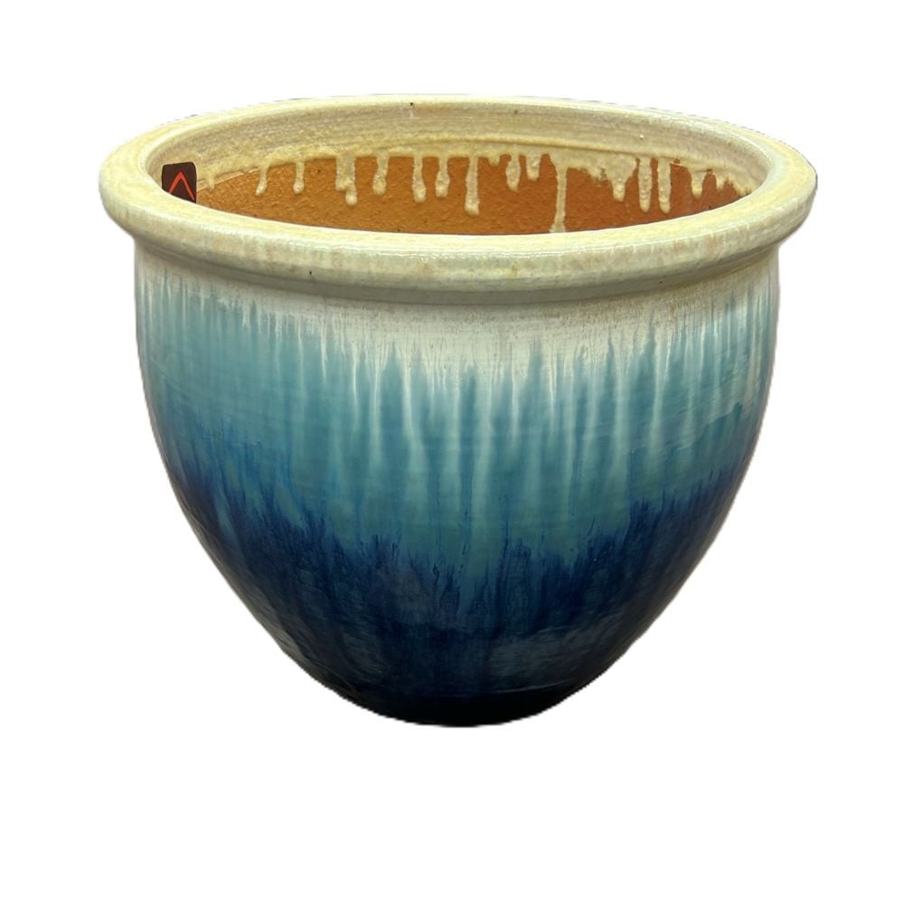 Pacific Home & Garden Fish Bowl Sea Foam Blue, 15.5-In