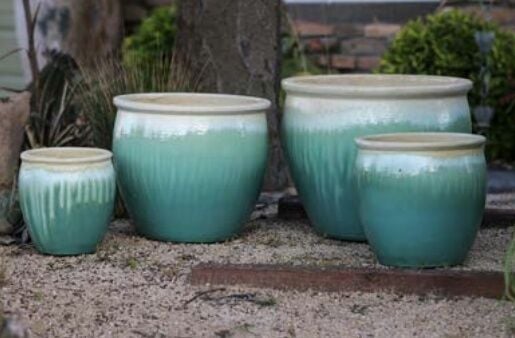 Pacific Home & Garden Sea Foam Green Fish Bowl Planter, 12-In