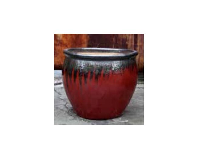 Pacific Home & Garden Ox Red Fish Bowl Planter, 8 1/2-In