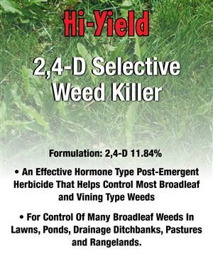 Hi-Yield 2, 4-D Selective Weed Killer, 1-Gal