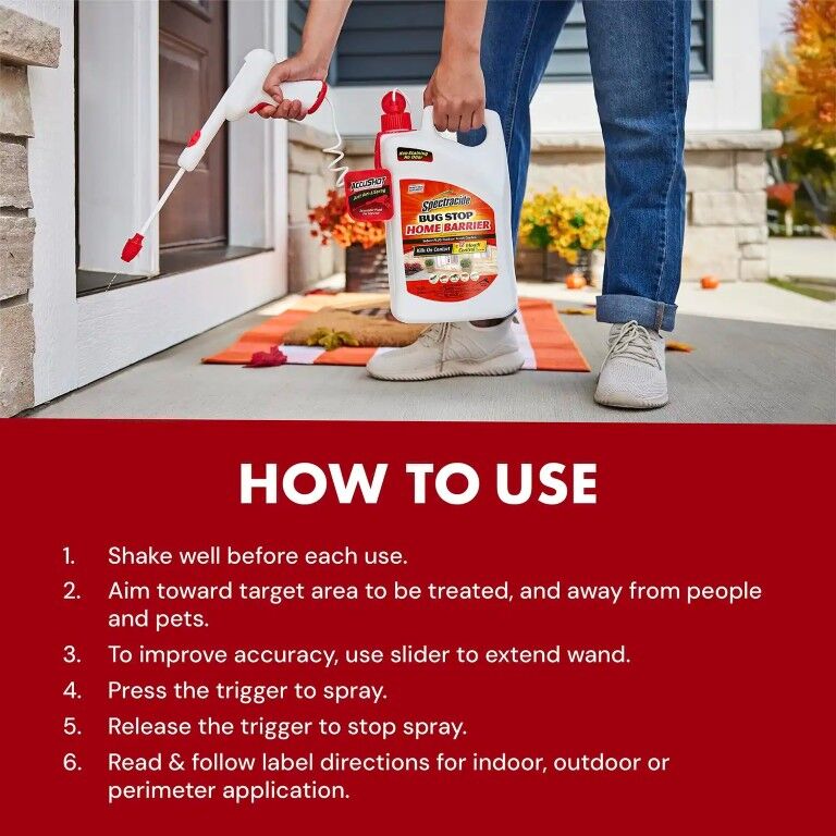 Spectracide Bug Stop Home Barrier With Accushot Sprayer, 1.33-Gal