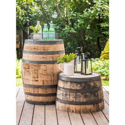Real Wood Products Full Whiskey Barrel