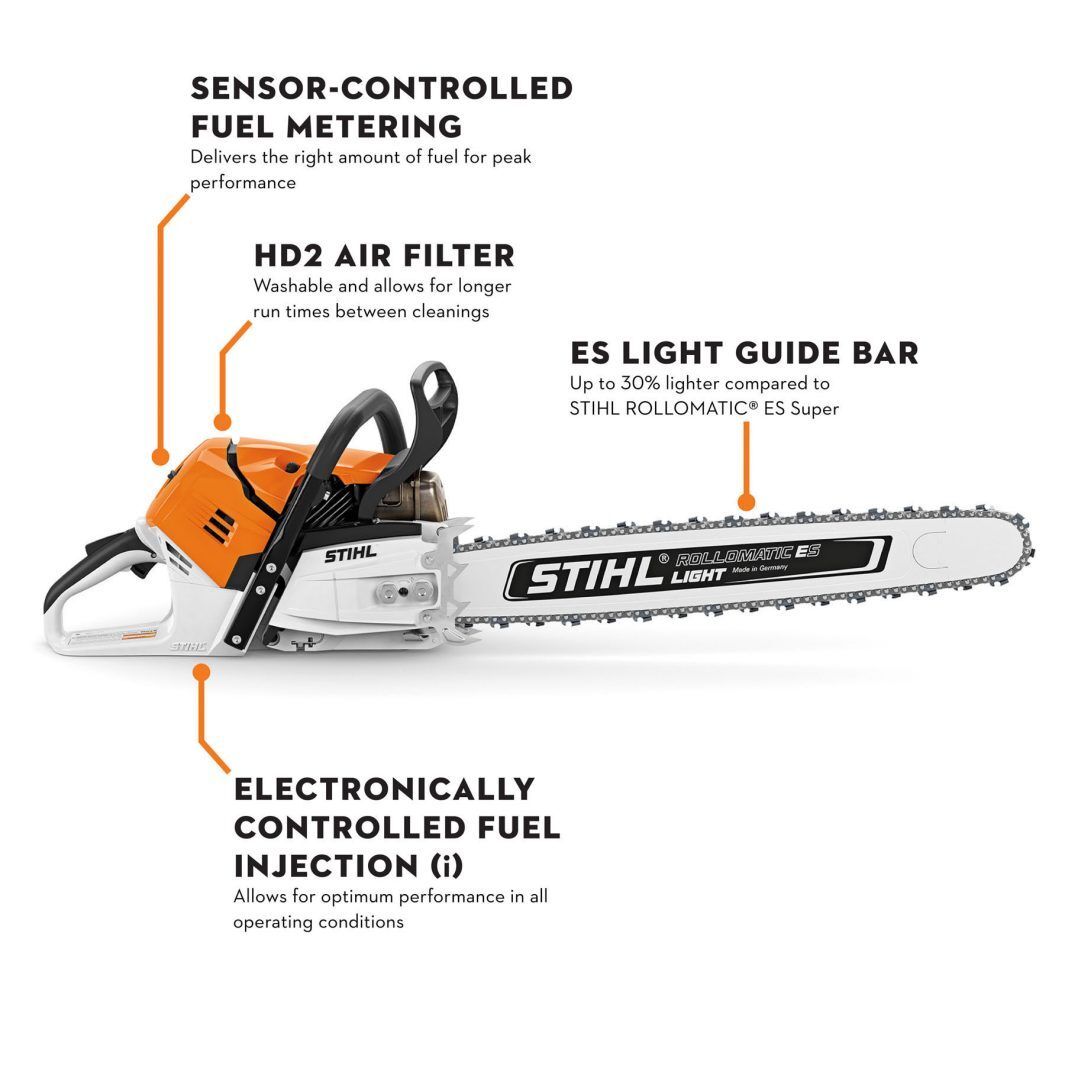 STIHL MS 500i ElastoStart 32 in. Gas Chainsaw With 33 RS