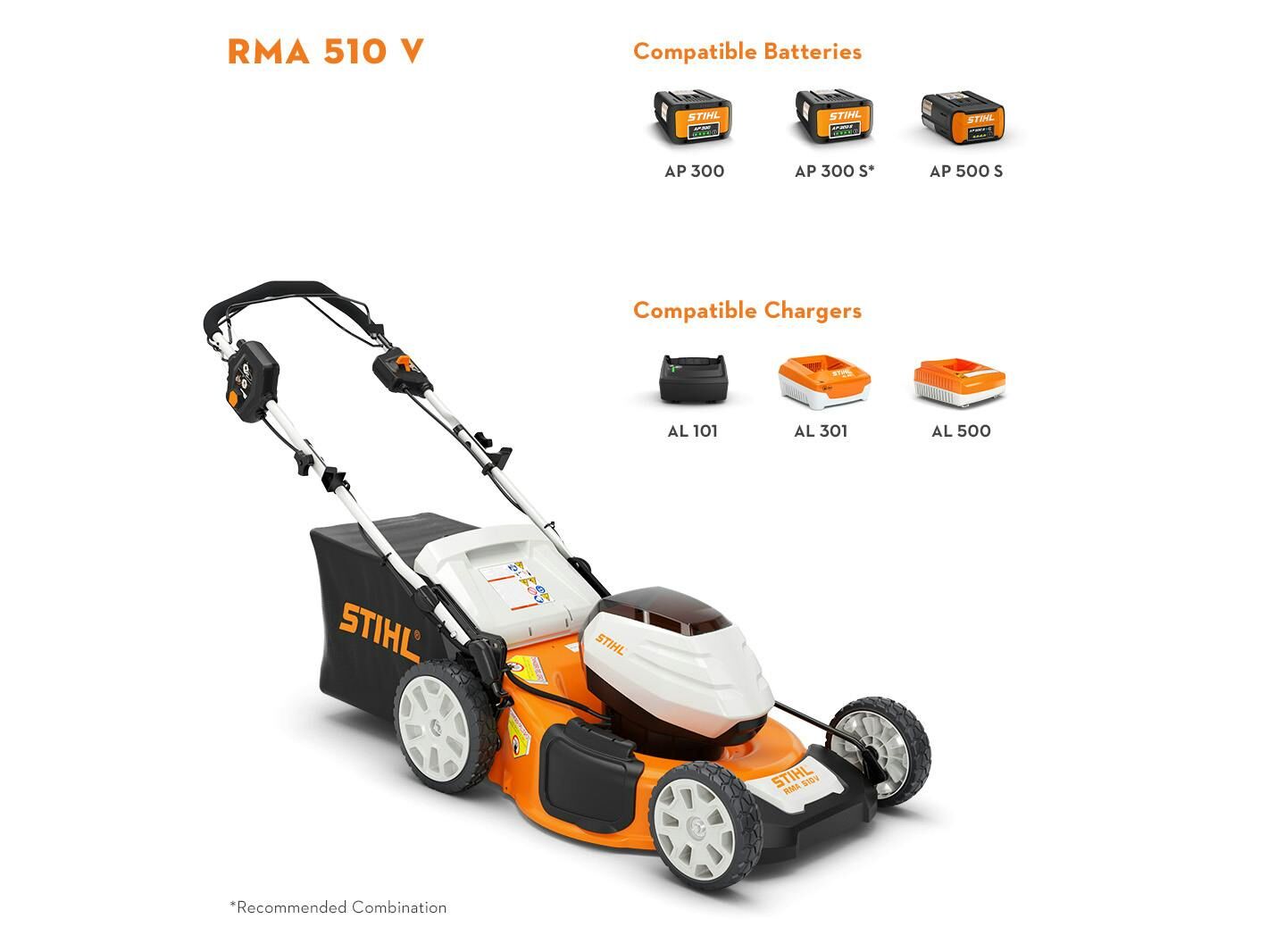 STIHL RMA 510 V 21-In Battery Powered Walk Behind Lawn Mower
