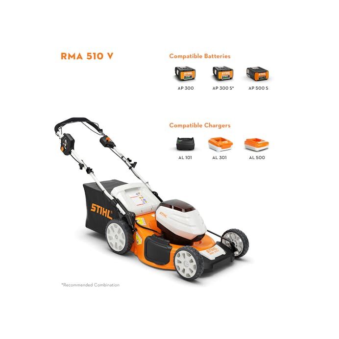 STIHL RMA 510 V Battery Powered Lawn Mower With Battery And Charger