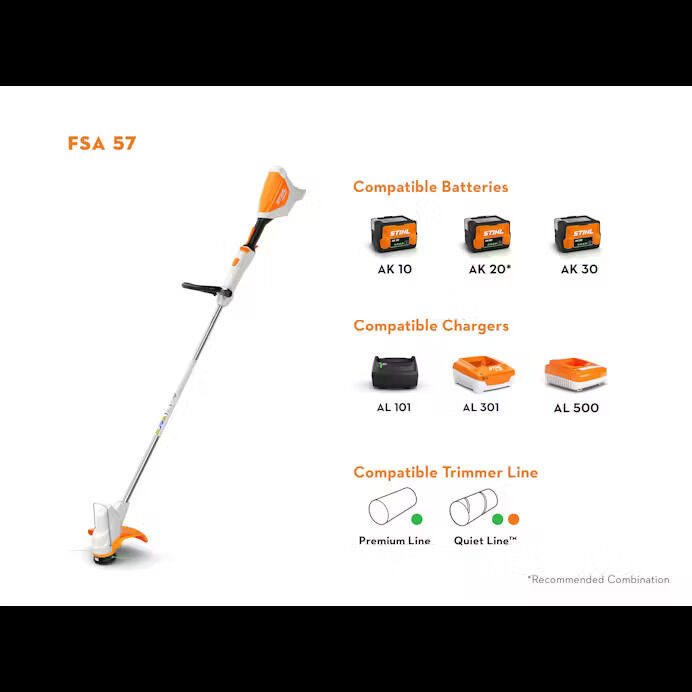 Stihl FSA 57 Line Trimmer with AK 10 Battery & AL 101 Charger