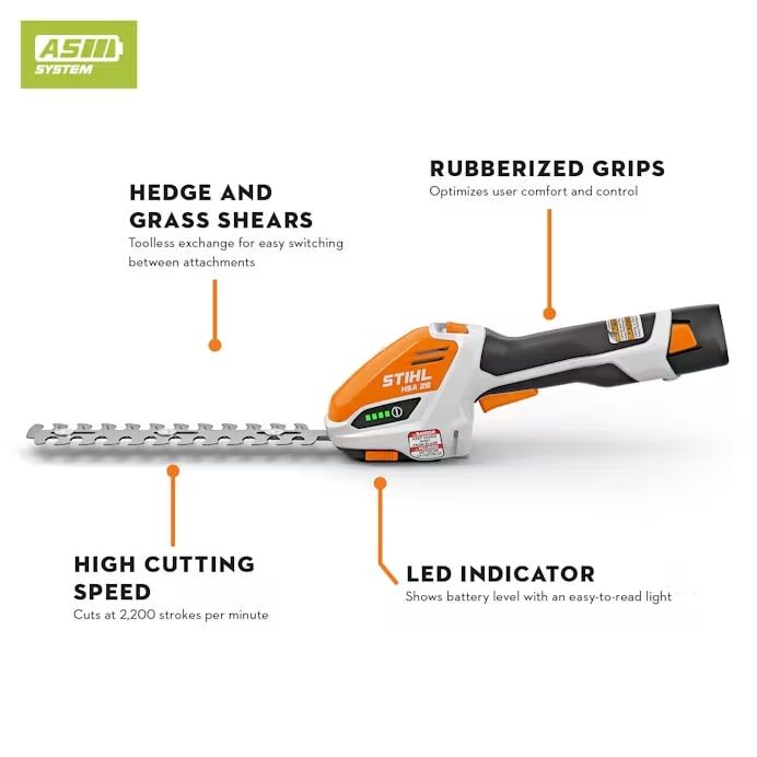 STIHL HSA 26 Battery Powered Garden Shears Set With Battery And Charger