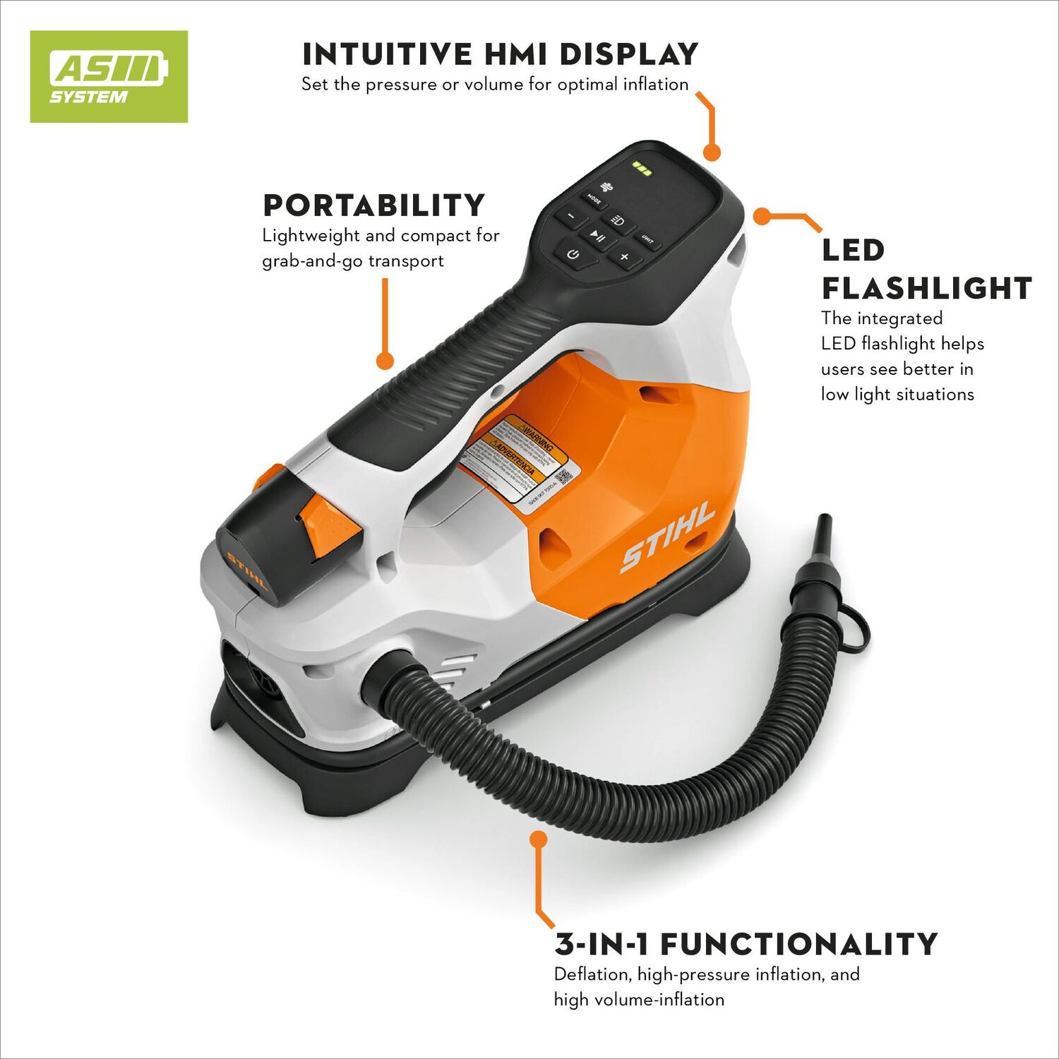 STIHL KOA 20 Cordless Air Inflator With Battery And Charger