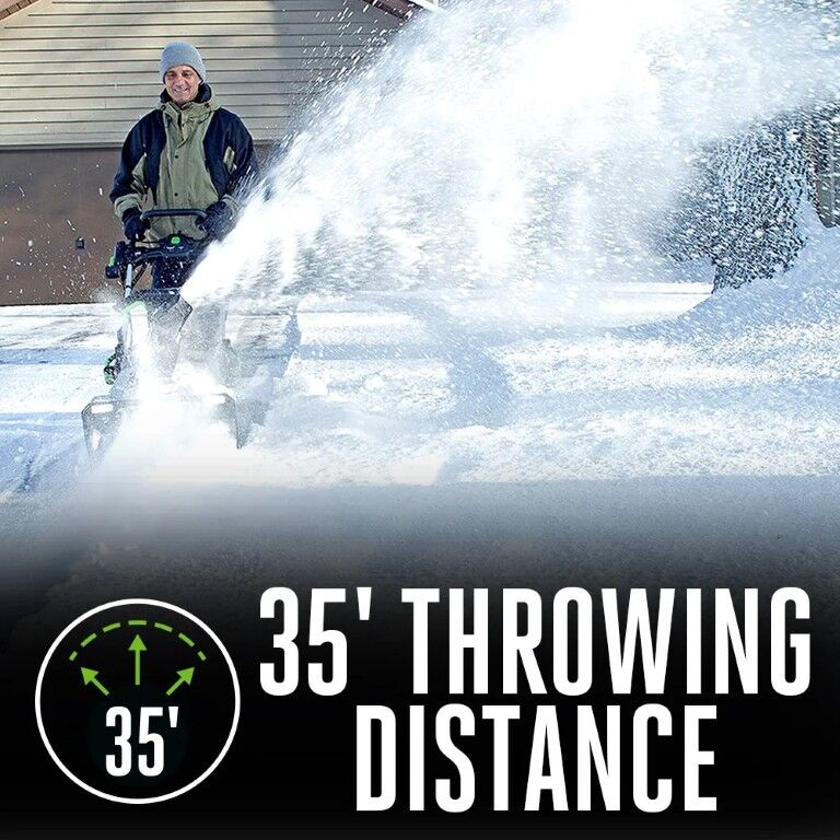 EGO POWER+ Battery Powered Single Stage Peak Power Snow Blower, 21-In