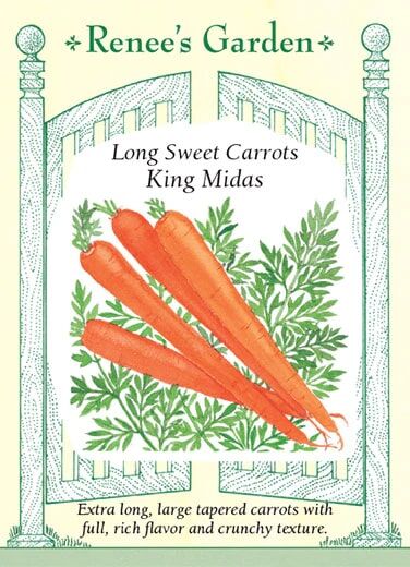 Renee's Garden Long Sweet Carrots King Midas Seeds