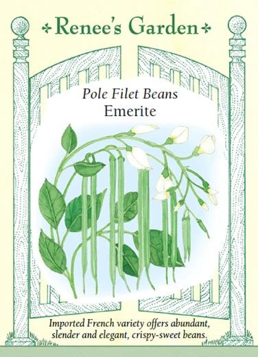 Renee's Garden Pole Filet Beans Emerite Seeds