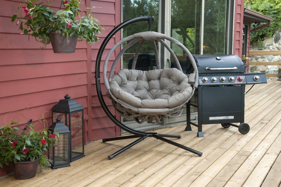 FlowerHouse Hanging Ball Chair with Stand-Overland Sand
