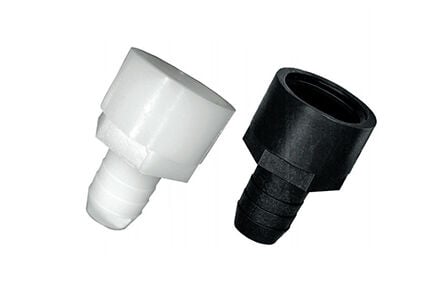 Green Leaf Black Polypropylene Straight Hose Adapter, 3/8-In NPT x 3/8-In Hose Barb