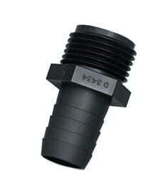 Green Leaf Polypropylene Hose Barb Adapter, 3/4-In Male GHT X 1/2-In 