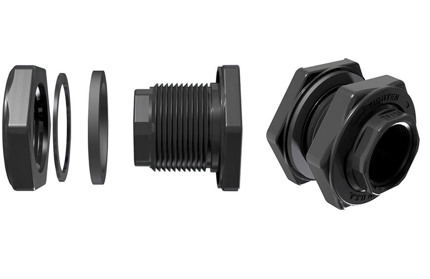 Green Leaf Poly Tank Fitting 1-1/4-In With EPDM Gasket