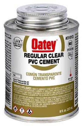 Oatey 8-Oz. PVC Pipe Cement - Clear