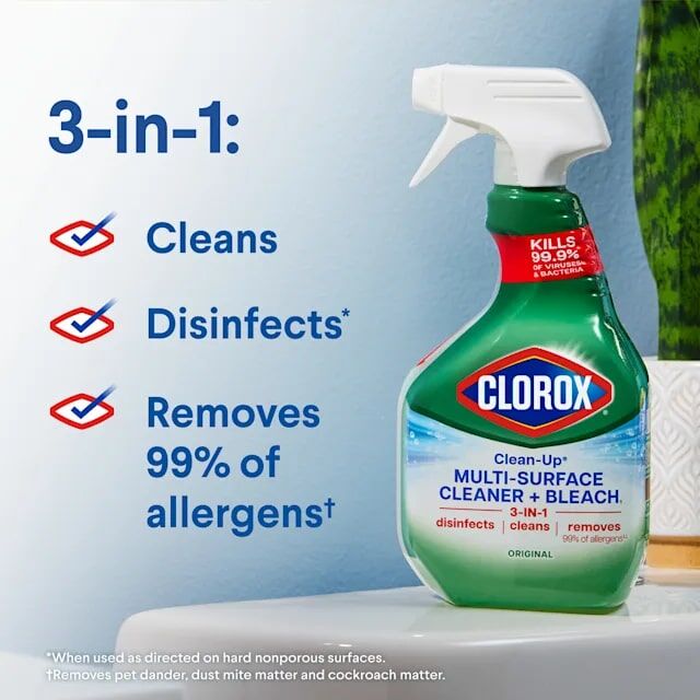 Clorox Clean-Up Cleaner + Bleach Spray & Mold Remover Original Scent, 32-Oz