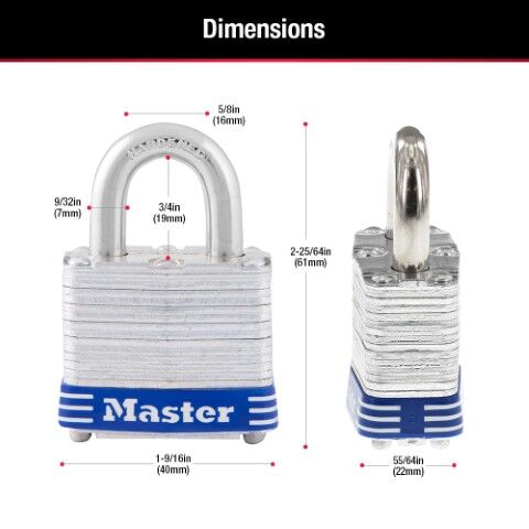 Master Lock 3D Laminated Padlock