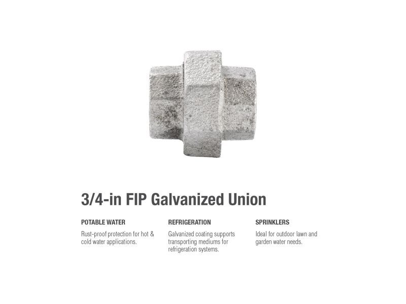 BK Products Galvanized Union, 3/4-In FIP