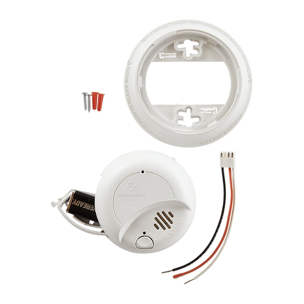 BRK Hardwired Ionization Smoke Alarm With Battery Backup