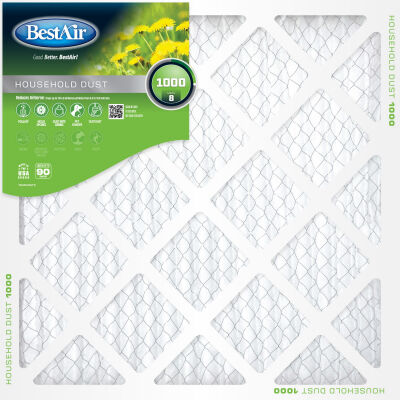 BestAir MERV 8 Standard Pleated Air Filter, 12-In x 24-In x 1-In