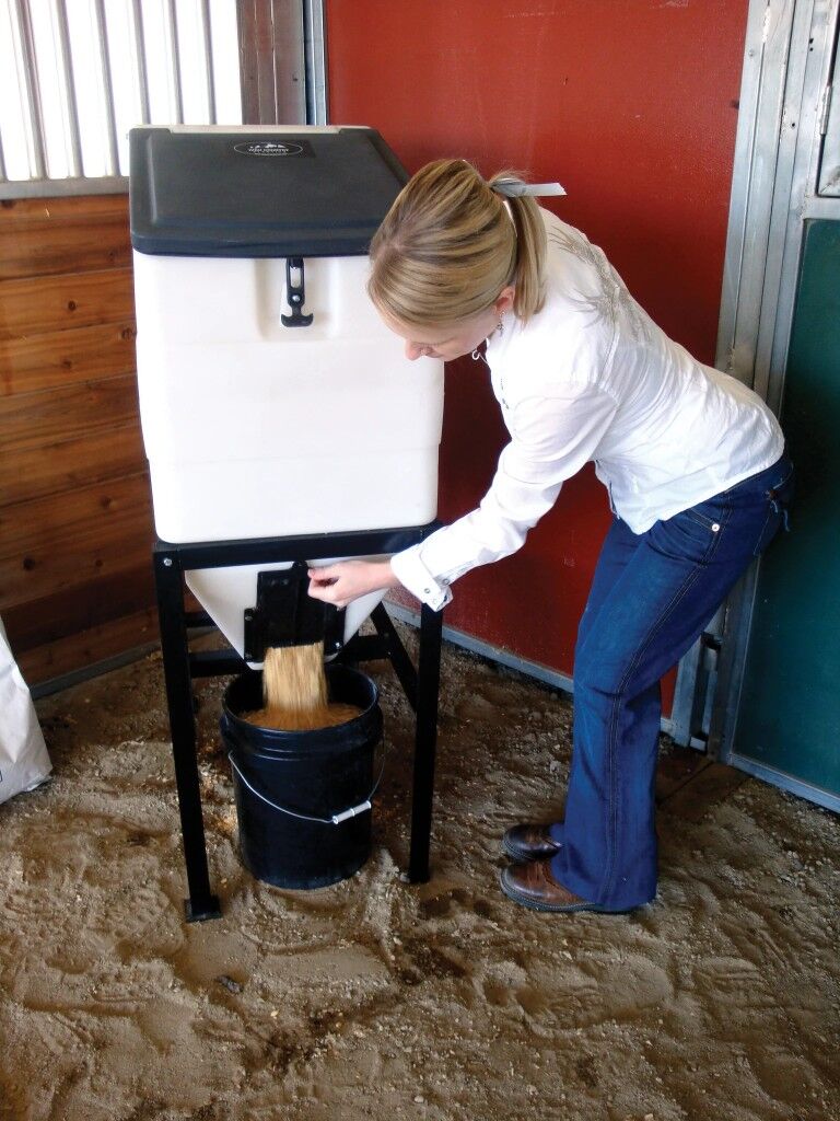 High Country Plastics Feed Bin With Stand, 270-Lb