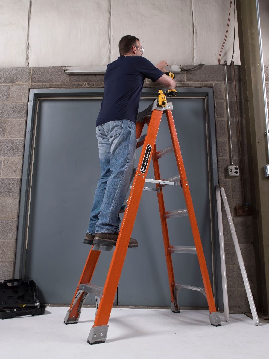 Louisville Ladder Fiberglass Step Ladder, Type IA, Load Capacity 300-Lb, 10-Ft