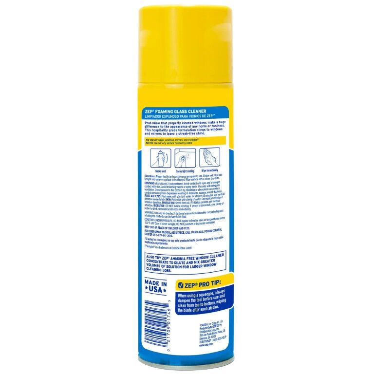 Zep Foaming Glass Cleaner, 19-Oz