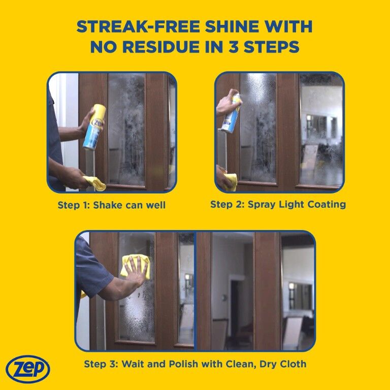 Zep Foaming Glass Cleaner, 19-Oz