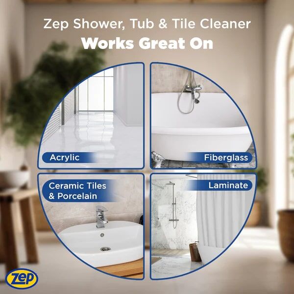 Zep Shower, Tub & Tile Cleaner, 1-Gal